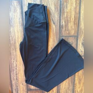 Aerie Black Wide Leg Pants With Cross Over Waistband